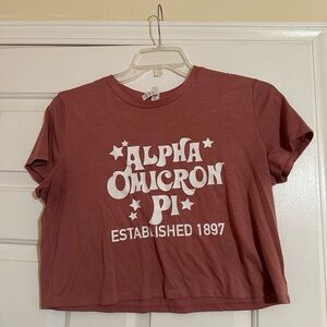 Alpha omicron  pie crop top